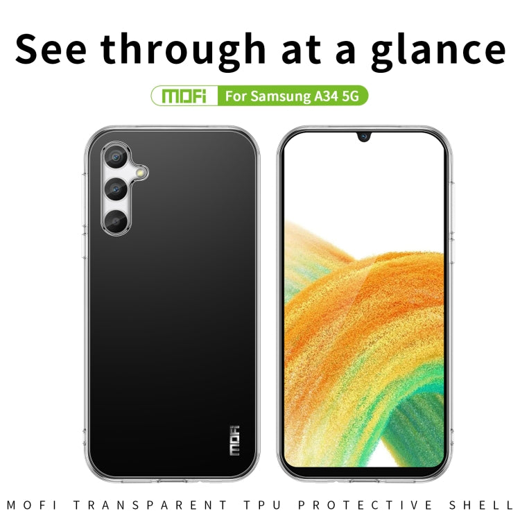 For Samsung Galaxy A34 5G MOFI Ming Series Ultra-thin TPU Phone Case - Galaxy Phone Cases by MOFI | Online Shopping UK | buy2fix