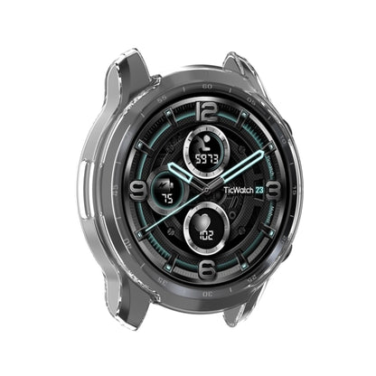 For Ticwatch Pro 3 GPS TPU Color Transparent Half Wrapped Protective Shell(Transparent) - Watch Case by buy2fix | Online Shopping UK | buy2fix