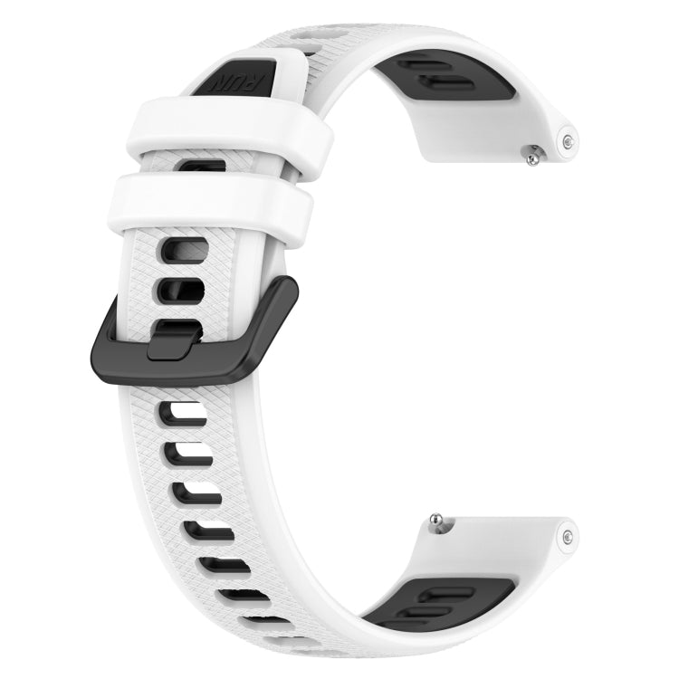 For Huawei Watch GT3 SE 22mm Sports Two-Color Silicone Watch Band(White+Black) - Watch Bands by buy2fix | Online Shopping UK | buy2fix