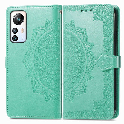 For Blackview A85 Mandala Flower Embossed Leather Phone Case(Green) - More Brand by buy2fix | Online Shopping UK | buy2fix