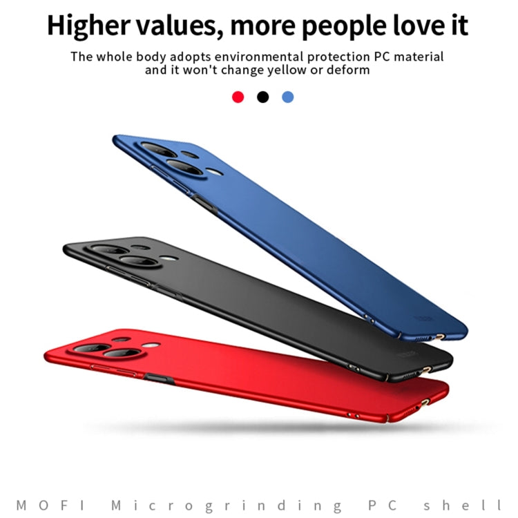 For Xiaomi Redmi Note 13 4G MOFI Micro-Frosted PC Ultra-thin Hard Phone Case(Blue) - Note 13 Cases by MOFI | Online Shopping UK | buy2fix