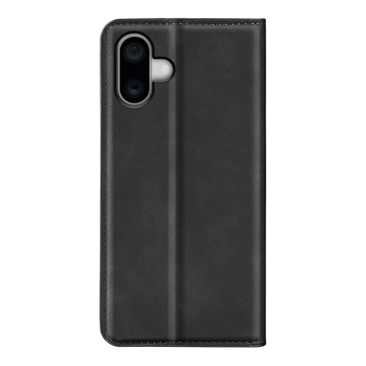 For iPhone 16 Pro Retro-skin  Magnetic Suction Leather Phone Case(Black) - iPhone 16 Pro Cases by buy2fix | Online Shopping UK | buy2fix