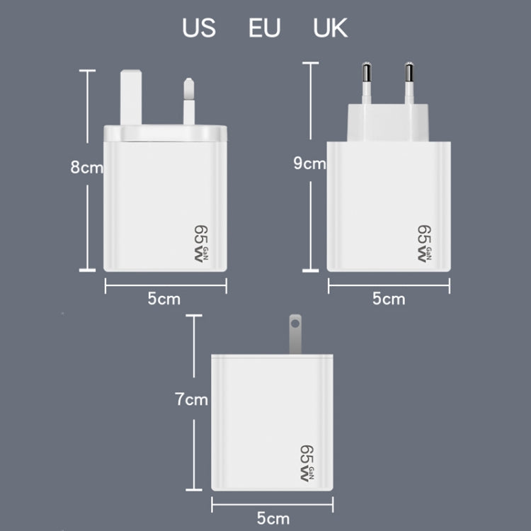 GaN PD48W Type-C PD3.0 + USB3.0 Fast Charger ，US Plug(Black) - USB Charger by buy2fix | Online Shopping UK | buy2fix