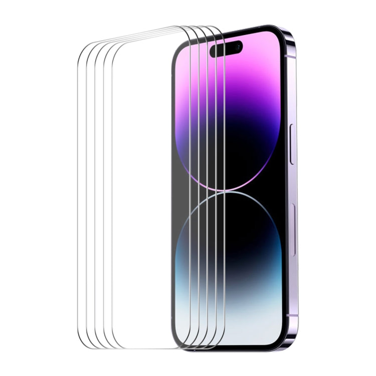 For iPhone 16 Pro 5pcs ENKAY 0.26mm 9H 2.5D High Aluminum-silicon Tempered Glass Film - iPhone 16 Pro Tempered Glass by ENKAY | Online Shopping UK | buy2fix