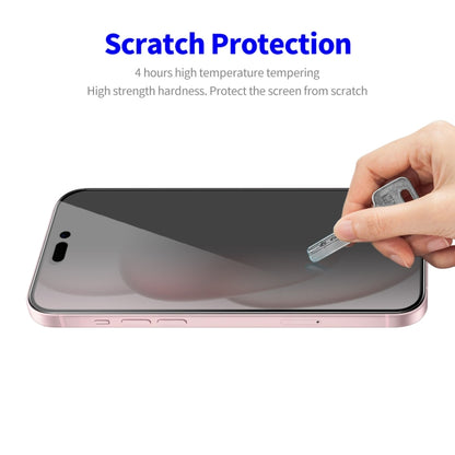 For iPhone 16 5pcs ENKAY Hat-Prince 28° Anti-peeping Tempered Glass Protector Full Screen Film - iPhone 16 Tempered Glass by ENKAY | Online Shopping UK | buy2fix