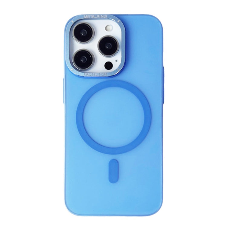 For iPhone 12 Pro Frosted PC MagSafe TPU Phone Case(Blue) - iPhone 12 / 12 Pro Cases by buy2fix | Online Shopping UK | buy2fix