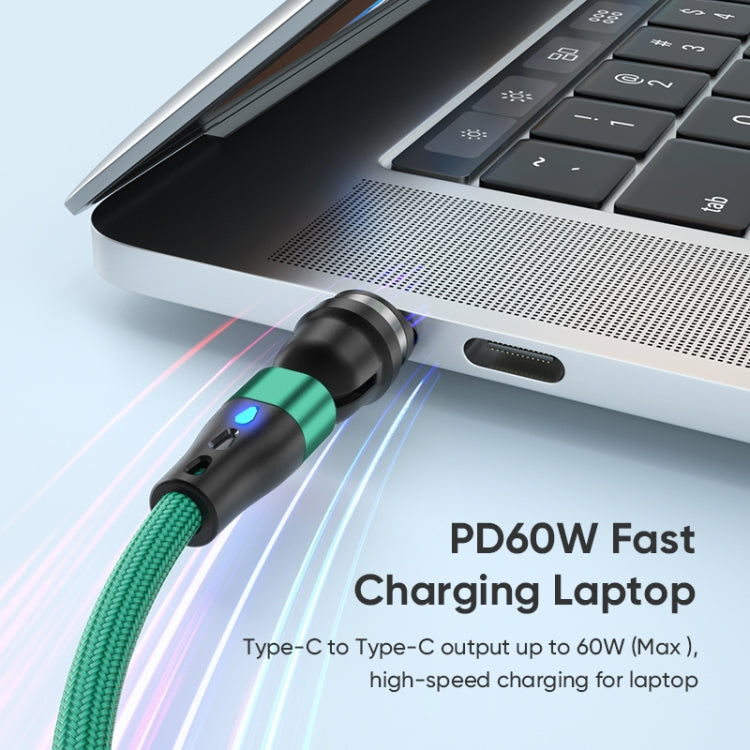 ENKAY PD60W Type-C to Type-C / 8 Pin Magnetic 540 Degrees Rotating Fast Charging Cable, Length:1m(Green) - Charging Cable & Head by ENKAY | Online Shopping UK | buy2fix