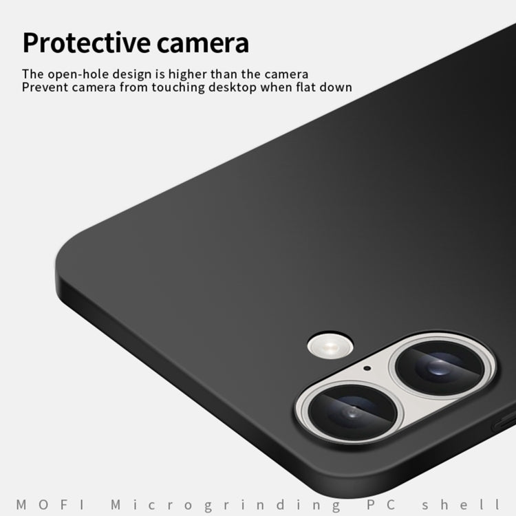 For iPhone 16 Plus MOFI Frosted PC Ultra-thin Hard Phone Case(Black) - iPhone 16 Plus Cases by MOFI | Online Shopping UK | buy2fix