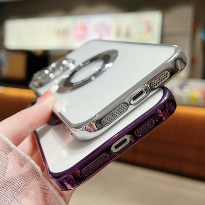 For iPhone 14 Plus Magsafe Electroplating TPU Phone Case(Purple) - iPhone 14 Plus Cases by buy2fix | Online Shopping UK | buy2fix