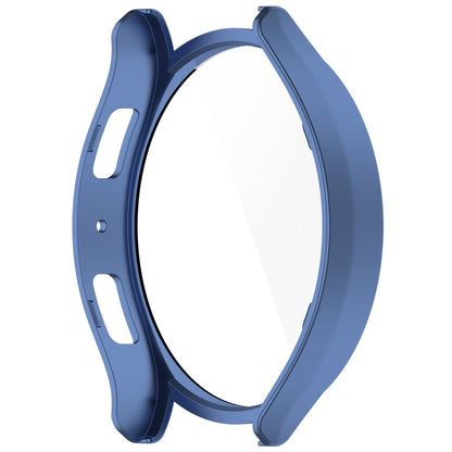 For Samsung Galaxy Watch6 40mm PC + Tempered Film Integrated Watch Protective Case(Blue) - Watch Cases by buy2fix | Online Shopping UK | buy2fix