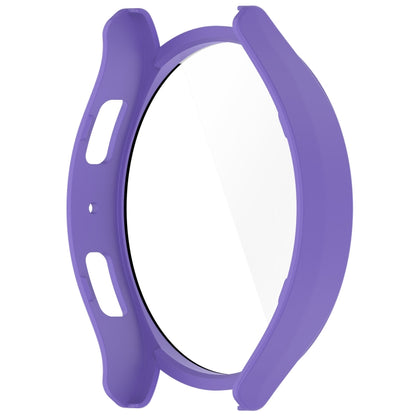 For Samsung Galaxy Watch6 40mm PC + Tempered Film Integrated Watch Protective Case(Purple) - Watch Cases by buy2fix | Online Shopping UK | buy2fix