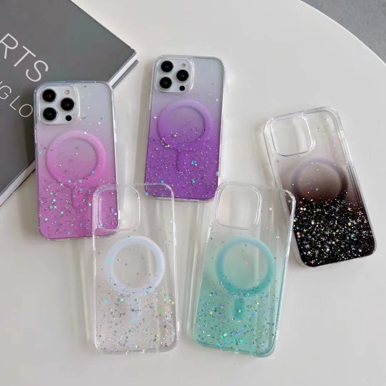 For iPhone 13 Pro Max MagSafe Glitter Hybrid Clear TPU Phone Case(White) - iPhone 13 Pro Max Cases by buy2fix | Online Shopping UK | buy2fix