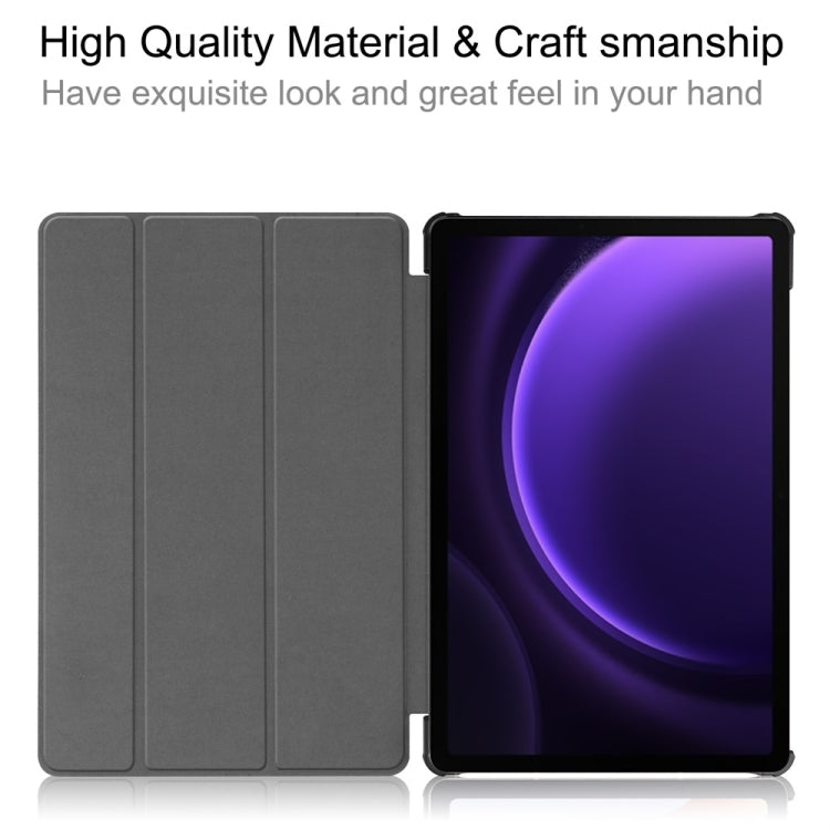 For Samsung Galaxy Tab S9 FE 10.9 JUNSUNMAY Custer Painted 3-Fold Stand Leather Smart Tablet Case(Big Eye) - Galaxy Tab S9 FE by JUNSUNMAY | Online Shopping UK | buy2fix