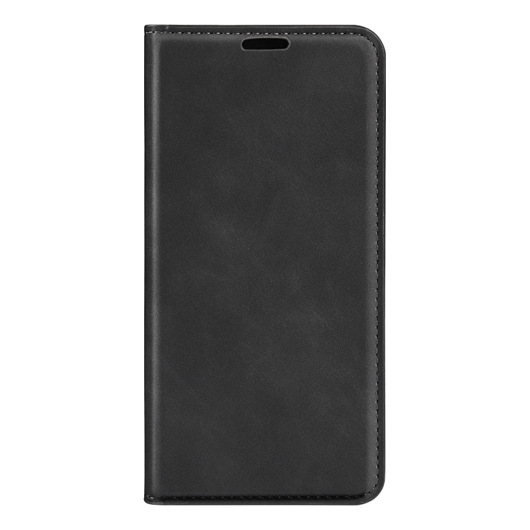 For Motorola Moto G 5G 2024 Retro-skin Magnetic Suction Leather Phone Case(Black) - Motorola Cases by buy2fix | Online Shopping UK | buy2fix