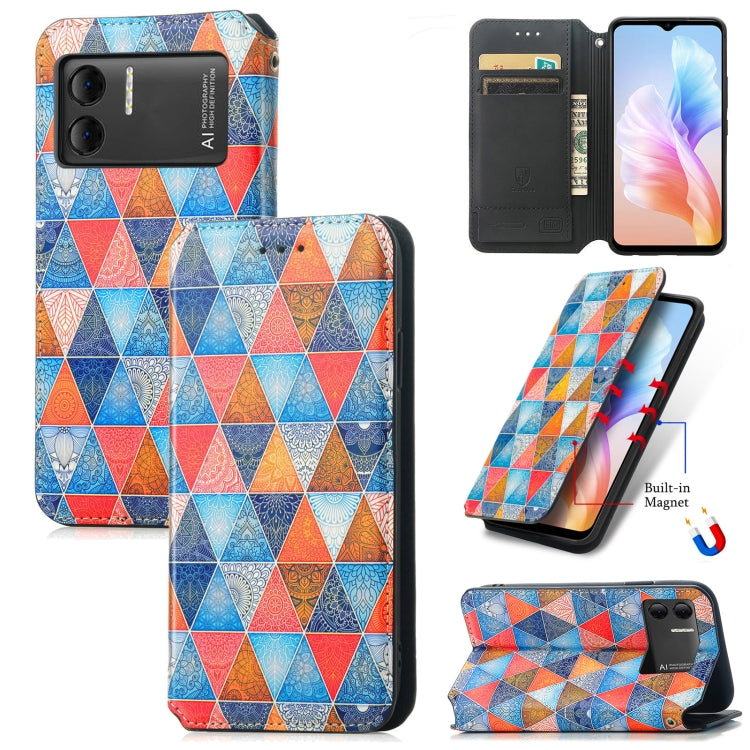 For DOOGEE X98 Pro / X98 CaseNeo Colorful Magnetic Leather Phone Case(Rhombus Mandala) - Doogee Cases by buy2fix | Online Shopping UK | buy2fix