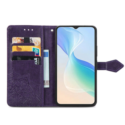 For Blackview C30 Pro Mandala Flower Embossed Leather Phone Case(Purple) - More Brand by buy2fix | Online Shopping UK | buy2fix