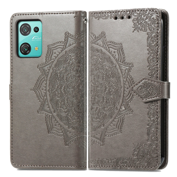 For Blackview C30 Pro Mandala Flower Embossed Leather Phone Case(Gray) - More Brand by buy2fix | Online Shopping UK | buy2fix