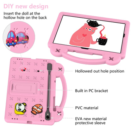 For Samsung Galaxy Tab S9 FE / X510N Handle Kickstand Children EVA Shockproof Tablet Case(Pink) - Galaxy Tab S9 FE by buy2fix | Online Shopping UK | buy2fix