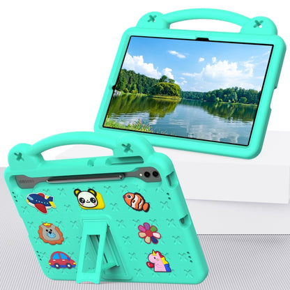 For Samsung Galaxy Tab S9 FE+ 12.4 X610N Handle Kickstand Children EVA Shockproof Tablet Case(Mint Green) - Galaxy Tab S9 FE+ by buy2fix | Online Shopping UK | buy2fix