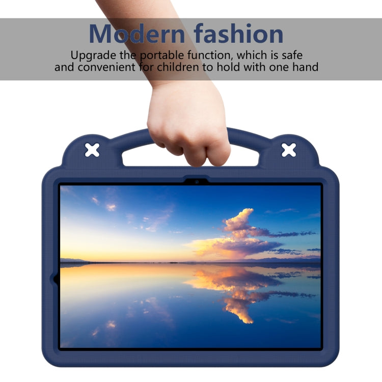 For Samsung Galaxy Tab S9+ 12.4 X810 Handle Kickstand Children EVA Shockproof Tablet Case(Navy Blue) - Galaxy Tab S9+ Cases by buy2fix | Online Shopping UK | buy2fix