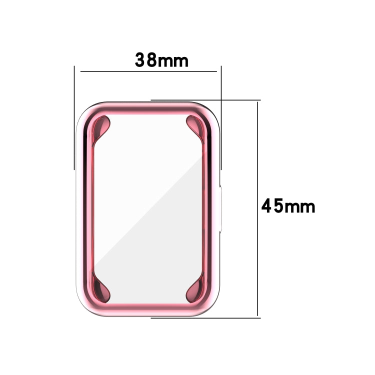 For Huawei Watch Fit New TPU Electroplating Watch Protective Case(Pink) - Watch Cases by buy2fix | Online Shopping UK | buy2fix