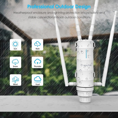 WAVLINK WN572HP3 AC1200 Dual Band Weatherproof Wireless Router Outdoor WiFi Extender, Plug:UK Plug - Wireless Routers by WAVLINK | Online Shopping UK | buy2fix