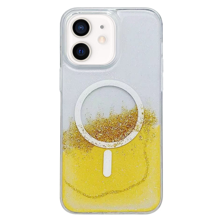 For iPhone 11 MagSafe Gilding Hybrid Clear TPU Phone Case(Yellow) - iPhone 11 Cases by buy2fix | Online Shopping UK | buy2fix