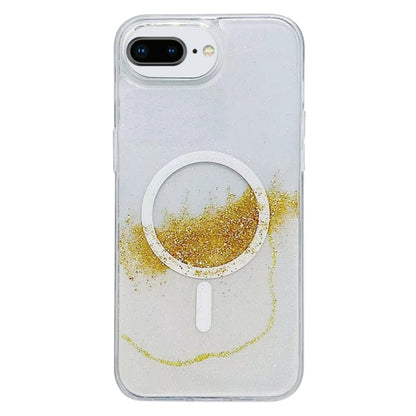 For iPhone 7 Plus / 8 Plus MagSafe Gilding Hybrid Clear TPU Phone Case(White) - More iPhone Cases by buy2fix | Online Shopping UK | buy2fix