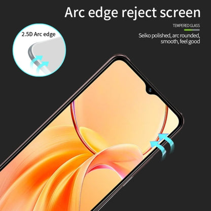 For vivo Y28s PINWUYO 9H 2.5D Full Screen Tempered Glass Film(Black) - vivo Tempered Glass by PINWUYO | Online Shopping UK | buy2fix