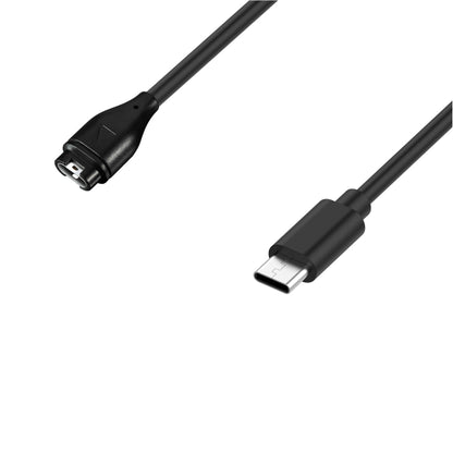 For Garmin Venu 3S Type-C  Port 1m Smart Watch Charging Cable(Black) - Charger by buy2fix | Online Shopping UK | buy2fix