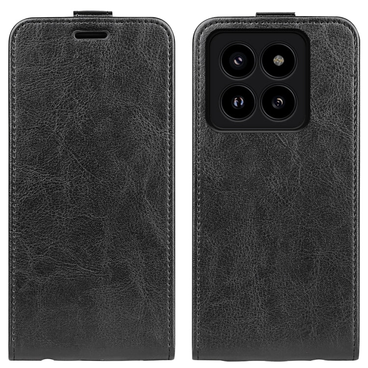 For Xiaomi 14 Pro R64 Texture Single Vertical Flip Leather Phone Case(Black) - 14 Pro Cases by buy2fix | Online Shopping UK | buy2fix