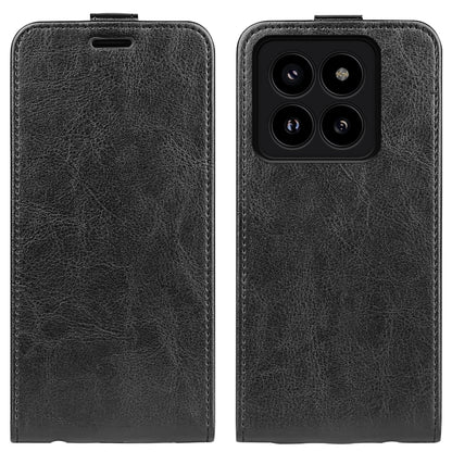 For Xiaomi 14 Pro R64 Texture Single Vertical Flip Leather Phone Case(Black) - 14 Pro Cases by buy2fix | Online Shopping UK | buy2fix