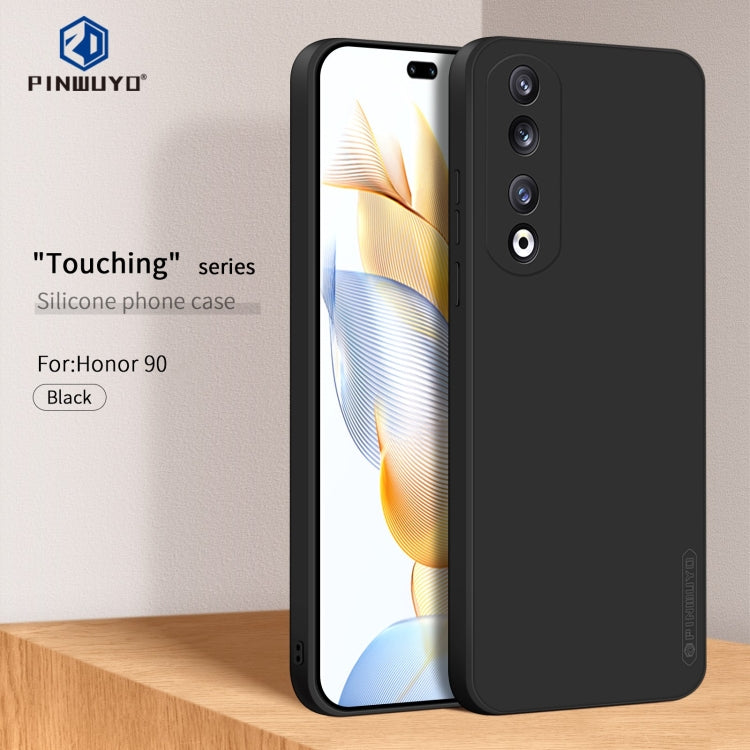 For Honor 90 PINWUYO Sense Series Liquid Silicone TPU Phone Case(Black) - Honor Cases by PINWUYO | Online Shopping UK | buy2fix