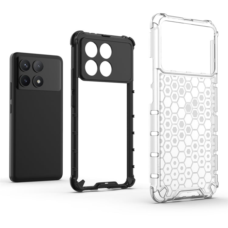 For Xiaomi Poco X6 Pro Shockproof Honeycomb Phone Case(White) - Xiaomi Cases by buy2fix | Online Shopping UK | buy2fix