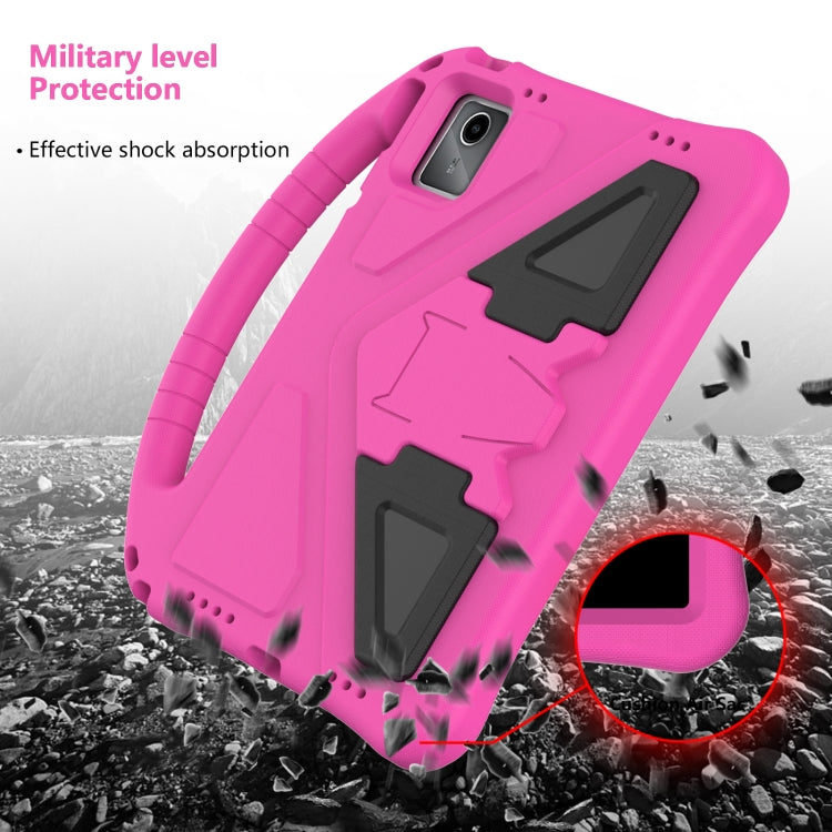 For Lenovo Tab M11 /Xiaoxin Pad 11 2024 EVA Shockproof Tablet Case with Holder(Rose Red) - Lenovo by buy2fix | Online Shopping UK | buy2fix