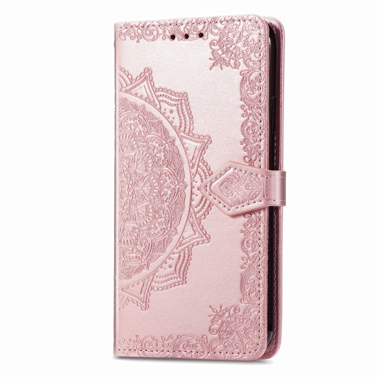 For Xiaomi Redmi K70 Mandala Flower Embossed Leather Phone Case(Rose Gold) - K70 Cases by buy2fix | Online Shopping UK | buy2fix