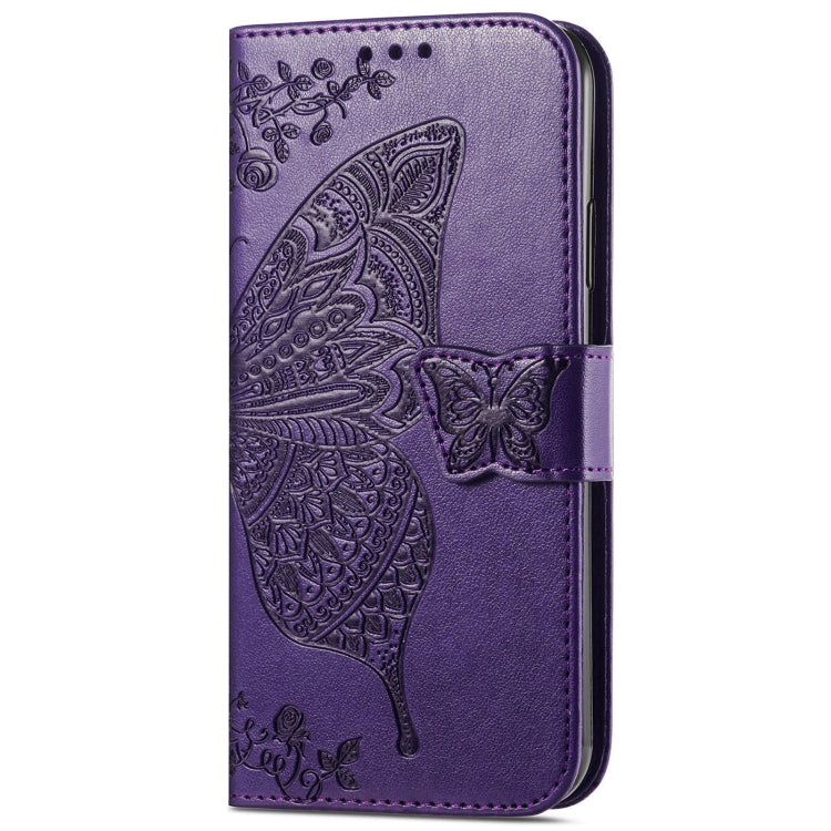 For Xiaomi Redmi K70 Butterfly Love Flower Embossed Leather Phone Case(Dark Purple) - K70 Cases by buy2fix | Online Shopping UK | buy2fix