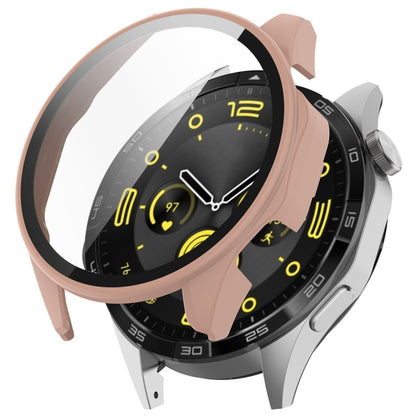 For Huawei Watch GT 4 46mm PC + Tempered Film Integrated Watch Protective Case(Pink) - Watch Cases by buy2fix | Online Shopping UK | buy2fix