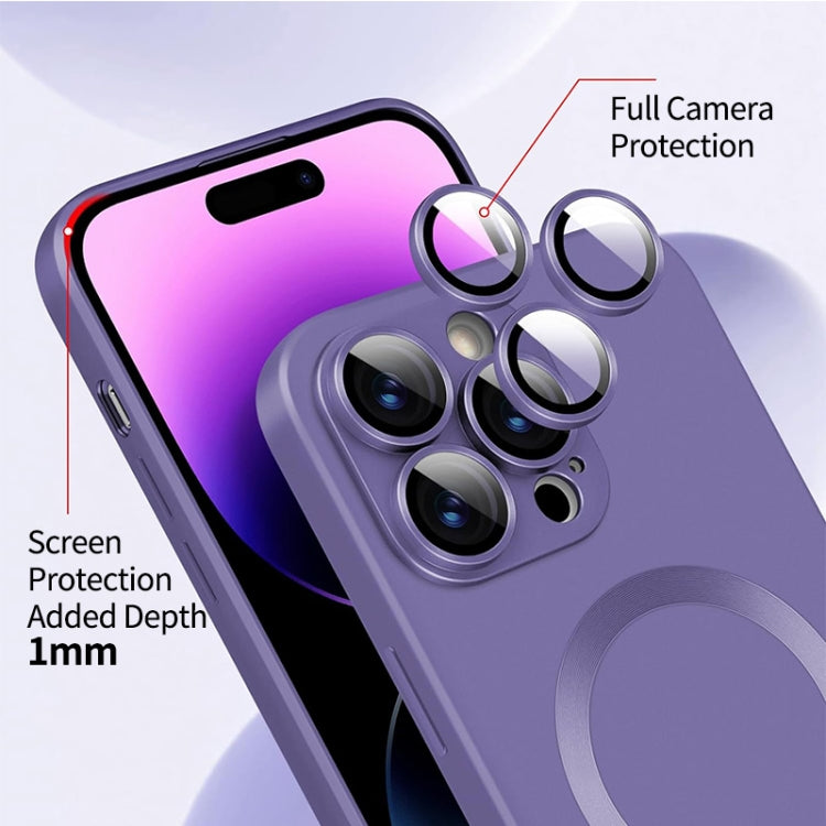 For iPhone 16 Pro Max ENKAY MagSafe Matte TPU Phone Case with Lens Film(Purple) - iPhone 16 Pro Max Cases by ENKAY | Online Shopping UK | buy2fix