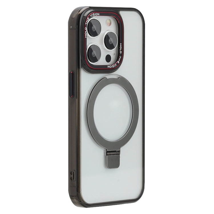 For iPhone 13 Pro Starlink Stand Clear Magsafe Phone Case(Black) - iPhone 13 Pro Cases by buy2fix | Online Shopping UK | buy2fix