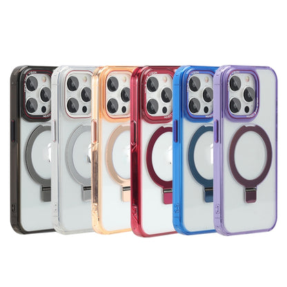 For iPhone 12 Starlink Stand Clear Magsafe Phone Case(Purple) - iPhone 12 / 12 Pro Cases by buy2fix | Online Shopping UK | buy2fix