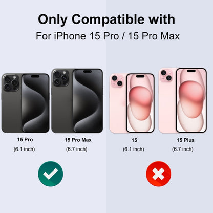 For iPhone 15 Pro / 15 Pro Max NORTHJO Camera Lens Protector Tempered Glass CD Vein Metal Ring Film(Black) - iPhone 15 Pro Tempered Glass by NORTHJO | Online Shopping UK | buy2fix