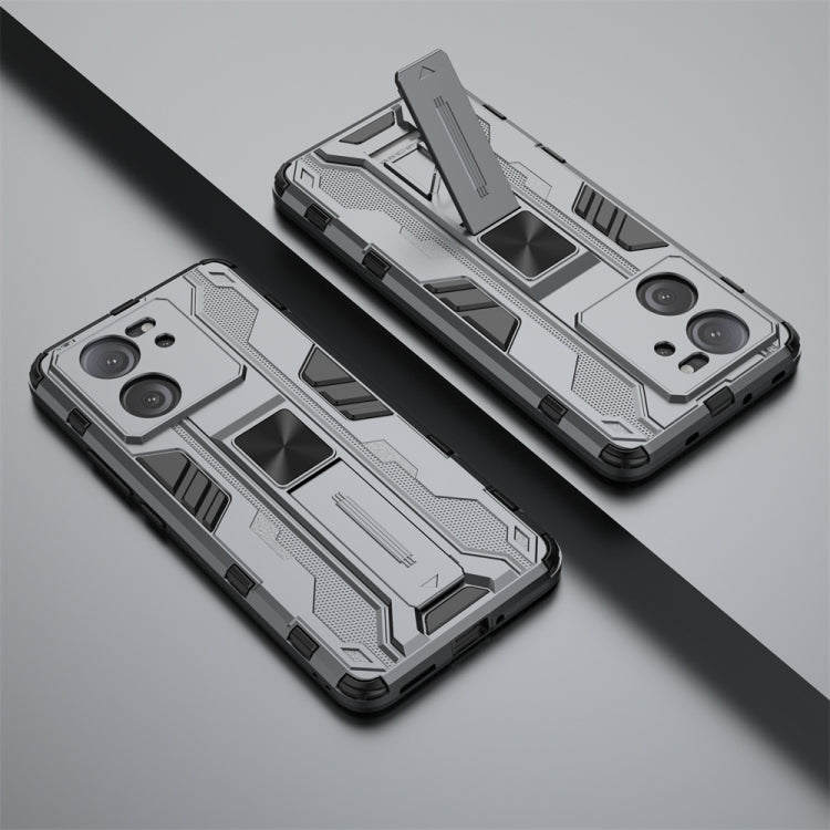 For Xiaomi 13T Supersonic Armor PC Hybrid TPU Phone Case(Grey) - Xiaomi Cases by buy2fix | Online Shopping UK | buy2fix