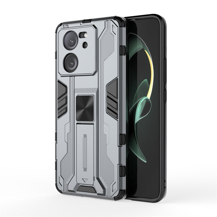 For Xiaomi 13T Pro Supersonic Armor PC Hybrid TPU Phone Case(Grey) - Xiaomi Cases by buy2fix | Online Shopping UK | buy2fix