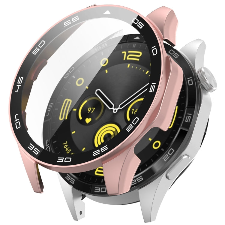 For Huawei Watch GT 4 46mm PC + Tempered Glass Integrated Watch Protective Case with Graduated Dial(Rose Gold) - Watch Cases by buy2fix | Online Shopping UK | buy2fix