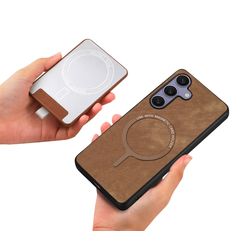 For Samsung Galaxy S25 Ultra 5G Retro Splitable Magnetic Card Bag Leather Phone Case(Brown) - Galaxy Phone Cases by buy2fix | Online Shopping UK | buy2fix