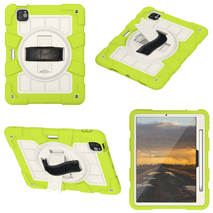 For iPad Air 11 2024 Silicone Hybrid PC Shockproof Tablet Case with Shoulder Strap(Love Birds Green) - iPad Air 11 2024 Cases by buy2fix | Online Shopping UK | buy2fix