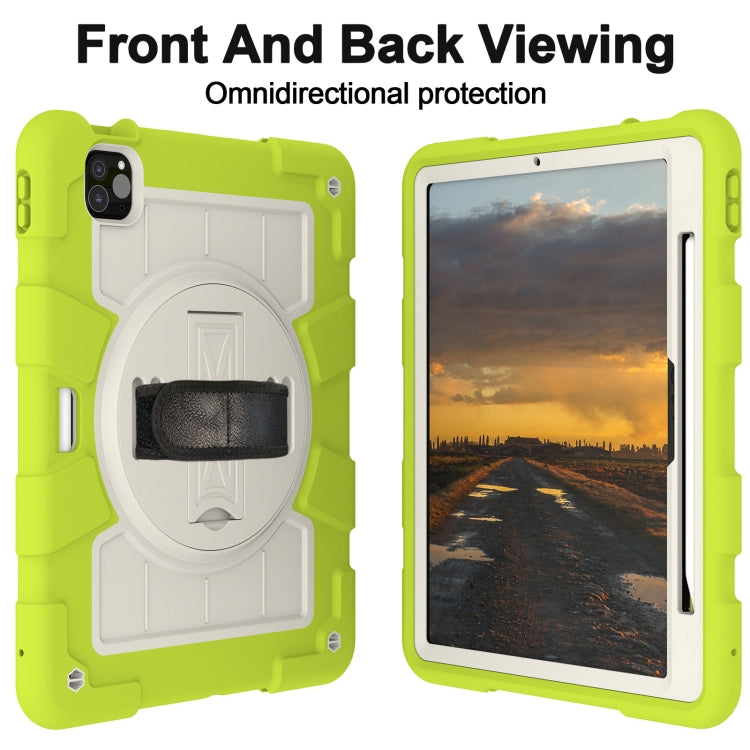 For iPad Air 11 2024 Silicone Hybrid PC Shockproof Tablet Case with Shoulder Strap(Love Birds Green) - iPad Air 11 2024 Cases by buy2fix | Online Shopping UK | buy2fix