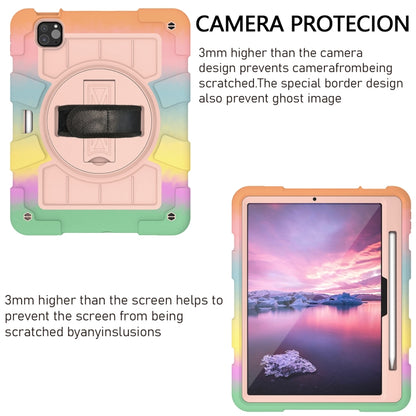 For iPad Pro 11 2024 Silicone Hybrid PC Shockproof Tablet Case with Shoulder Strap(Colorful Gold) - iPad Pro 11 2024 Cases by buy2fix | Online Shopping UK | buy2fix