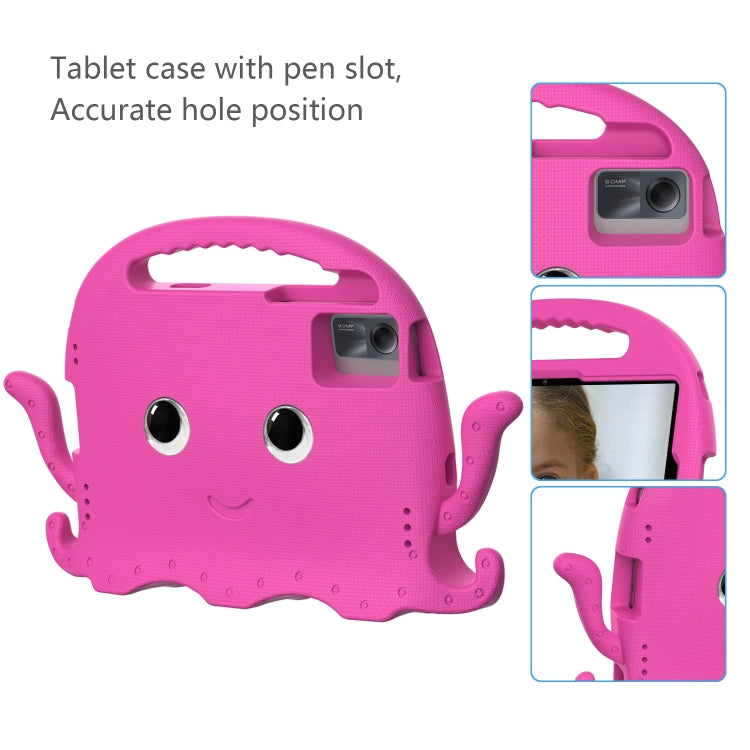 For Samsung Galaxy Tab S9 / S9 FE / S7 / S8 Octopus Style EVA Hybrid PC Shockproof Tablet Case with Strap(RoseRed) - Galaxy Tab S9 Cases by buy2fix | Online Shopping UK | buy2fix